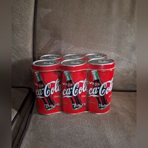 Coca-Cola COKE 6 Pack Cans Collectible Tin Can 1998 Vintage